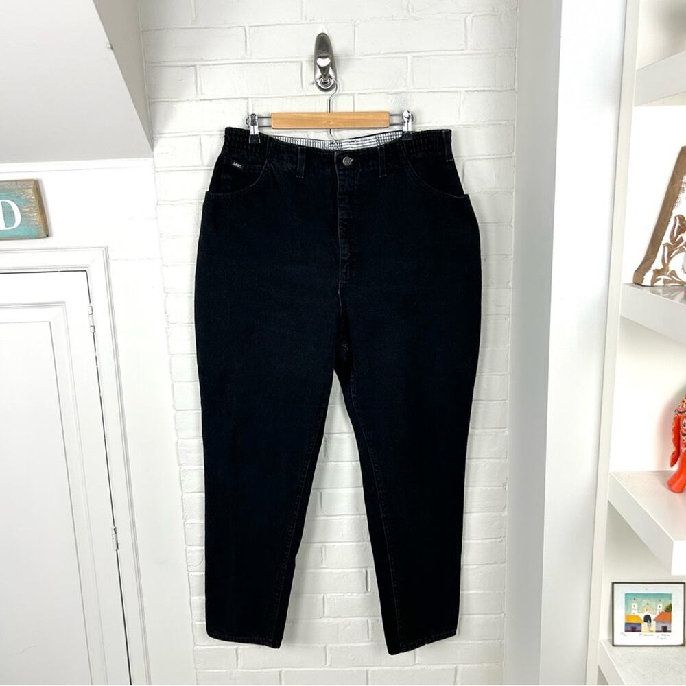 Lee Vintage Black Denim Mom Straight Jeans